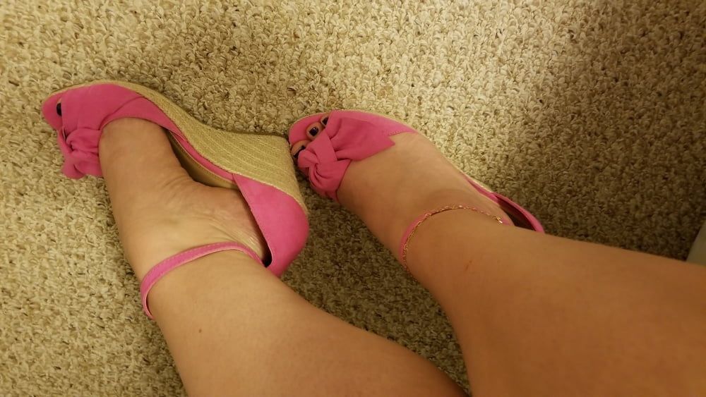 Playing in my shoe closet pretty feet heels flats milf  wife #55