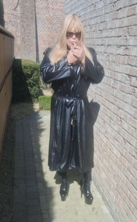 Smoking in black coat #2