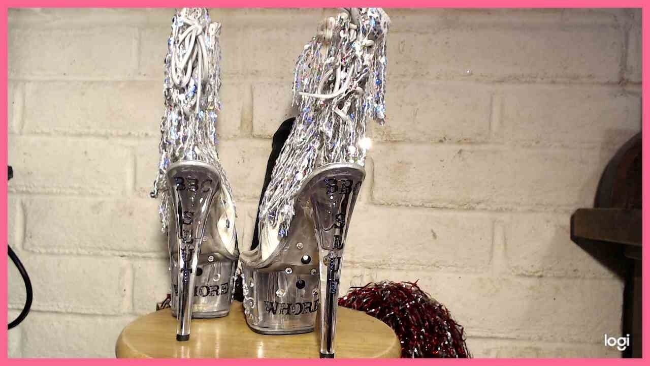 9inch BBC SLUT platform stiletto heels worn to tease BBCs. #10