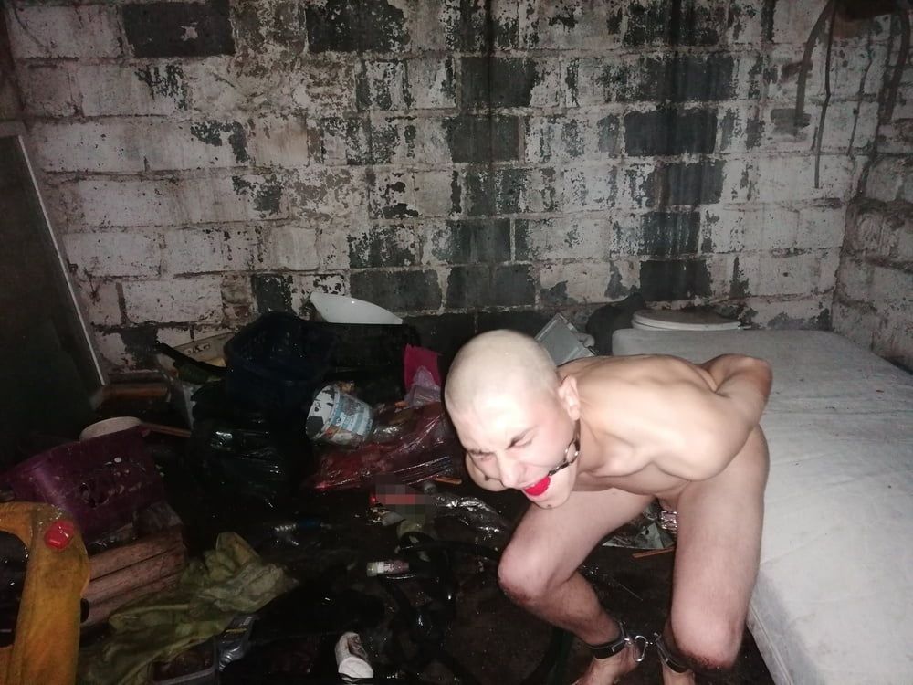 Gay slave tied nigh in Abandoned places  #8