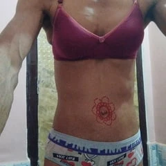 Sissy wearing bra panty