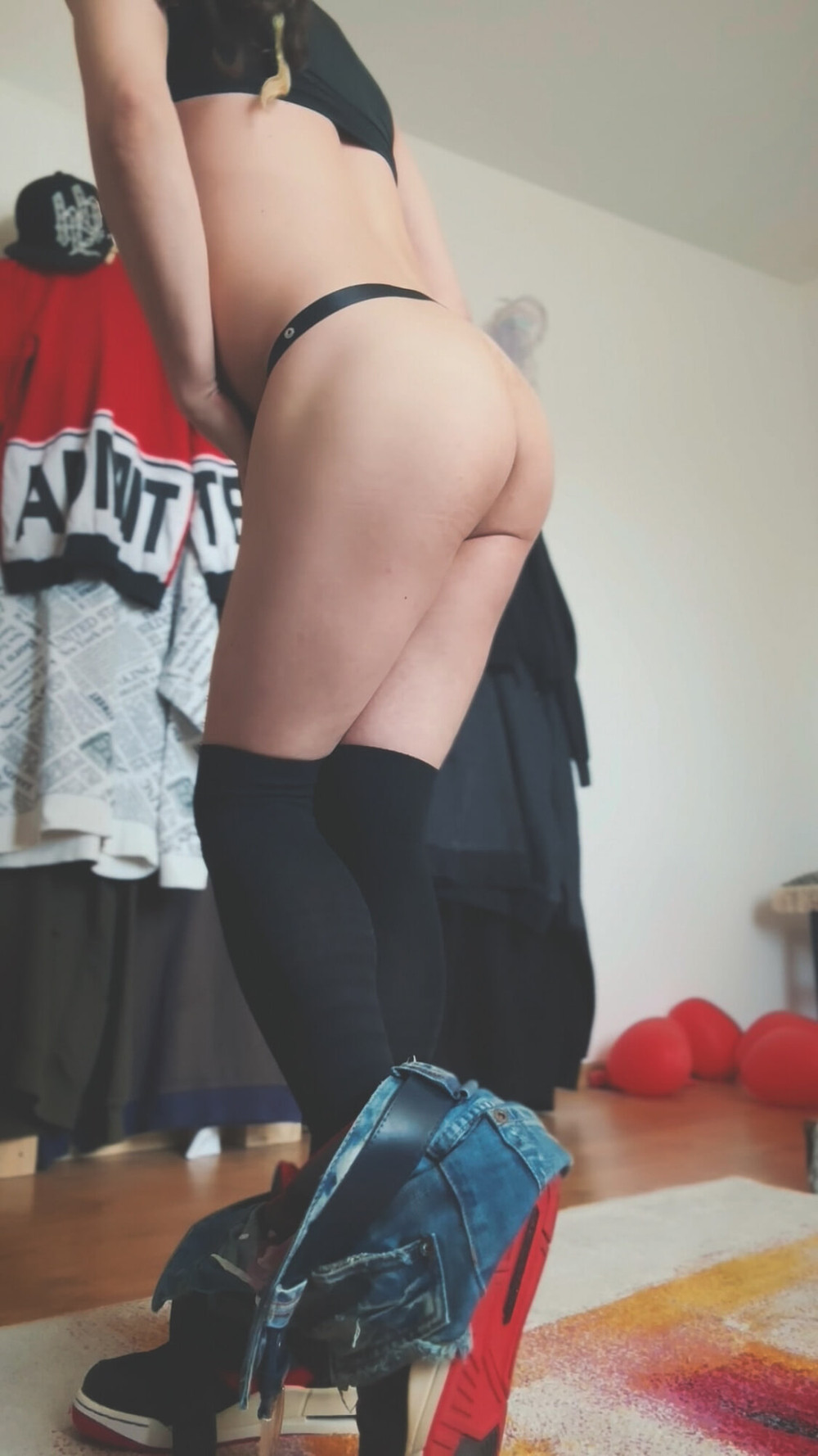 Femboy cute outfit and flat chastity cage #24
