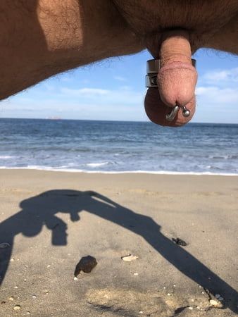 Public nude beach exposure