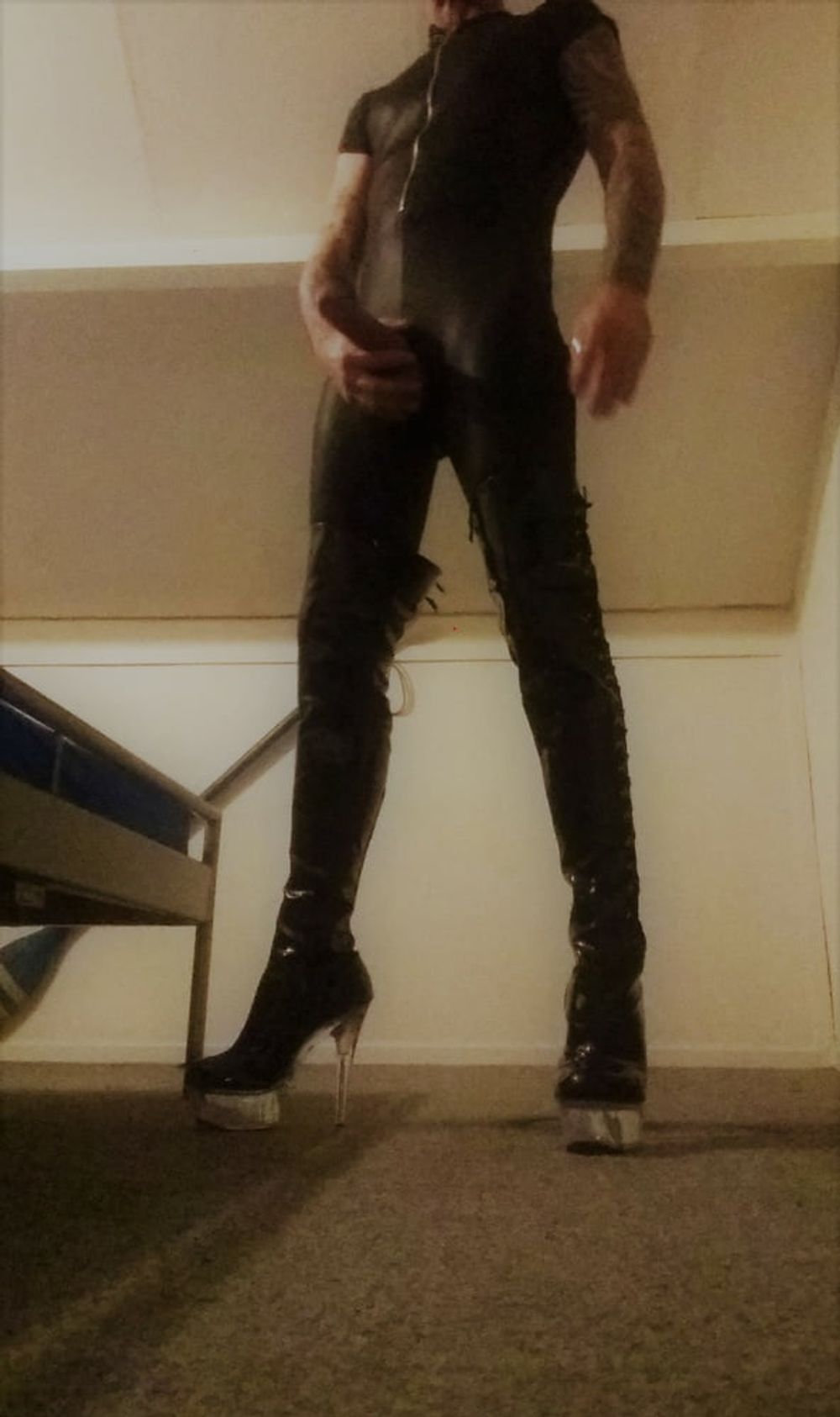 wetlook and boots #4