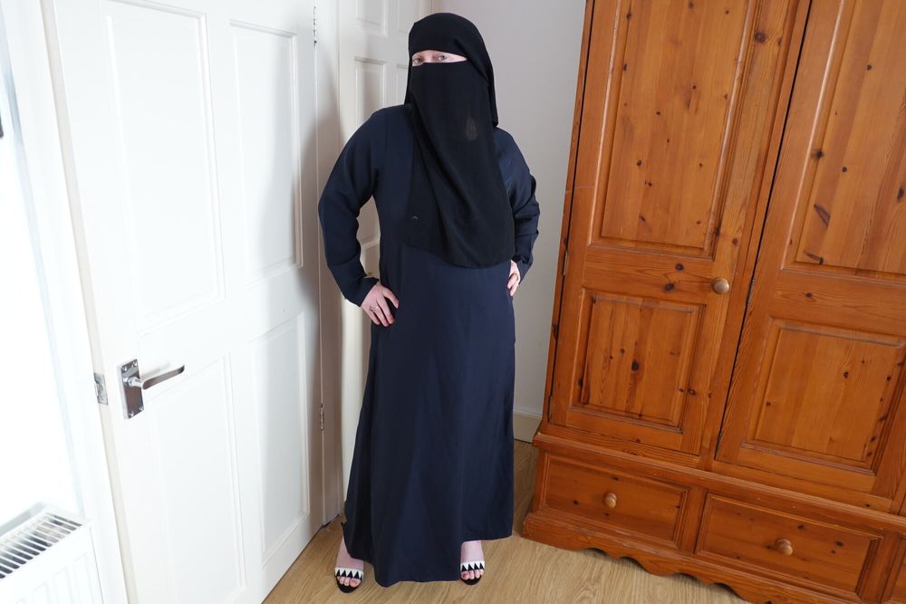 Pale Skin MILF in Burqa and Niqab and High heels #3