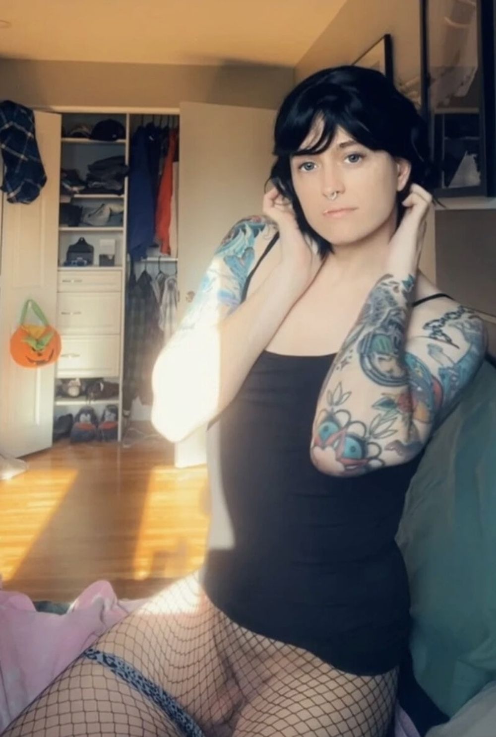 Pretty tattooed amateur femboy #34