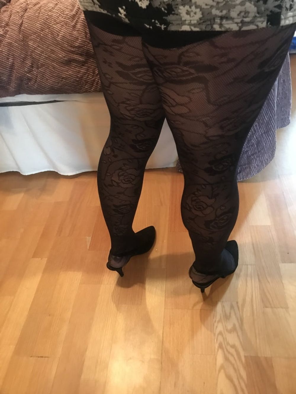 My arse in sexy black pantyhose #6