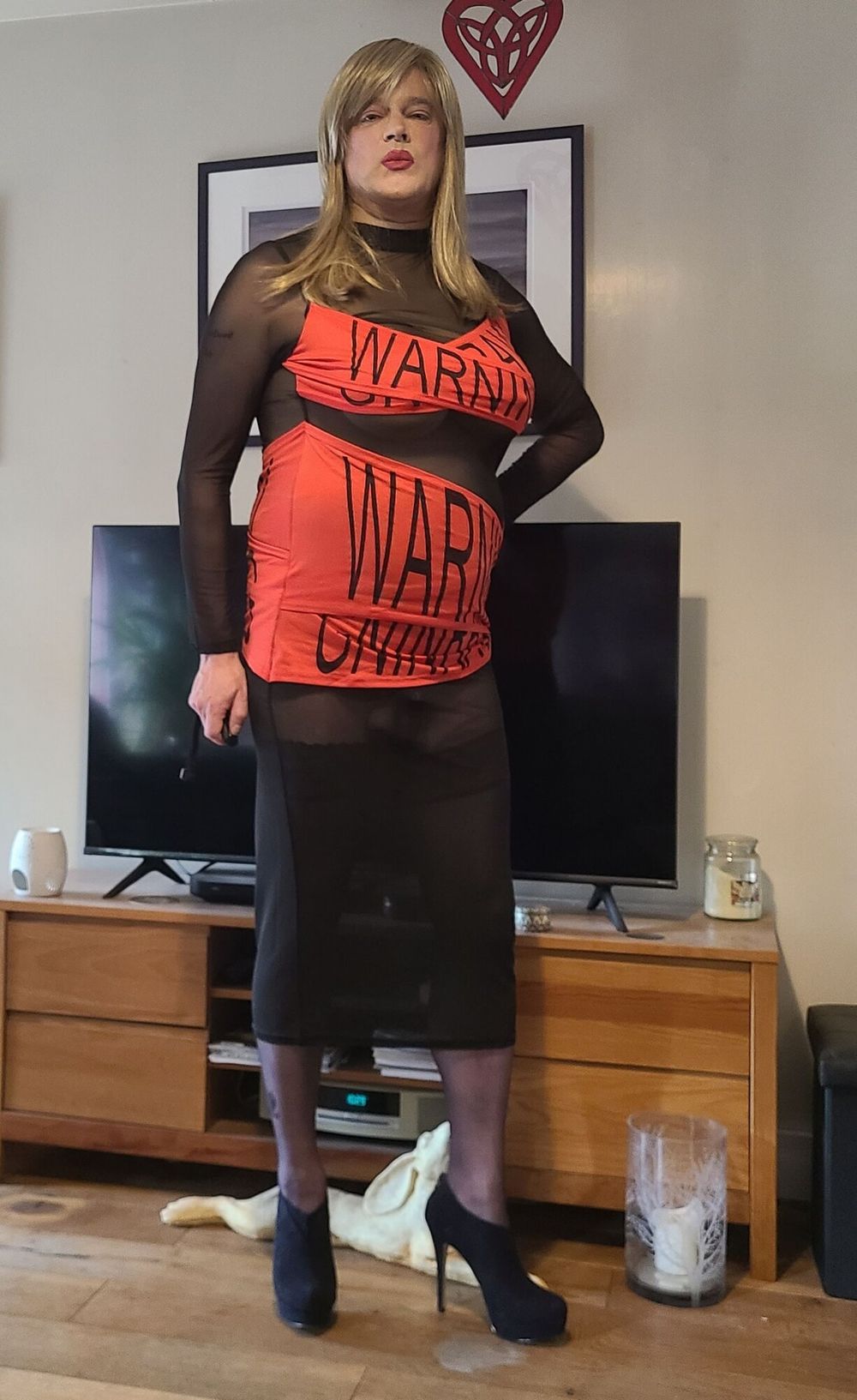 Sissy in warning dress #3