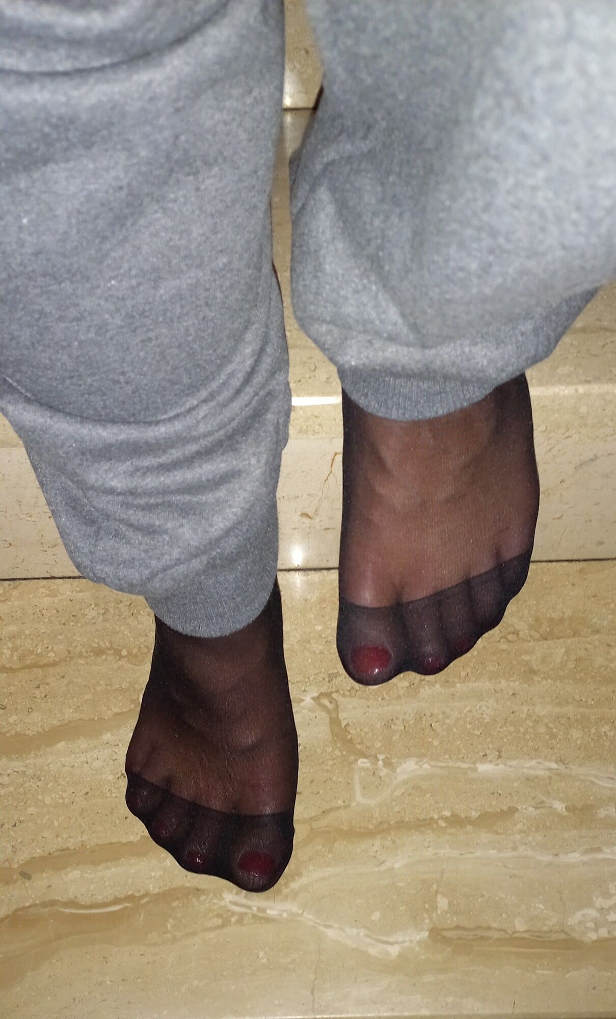 My sexy feet Red nails  #15