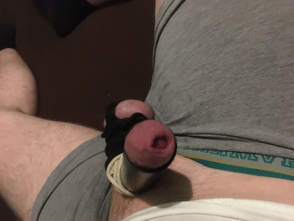 Bound Dick And Balls And Homemade Cocksleeve  #25