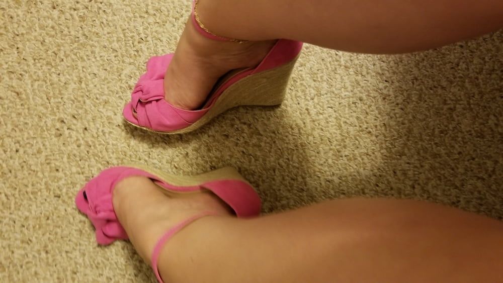 Playing in my shoe closet pretty feet heels flats milf  wife #27