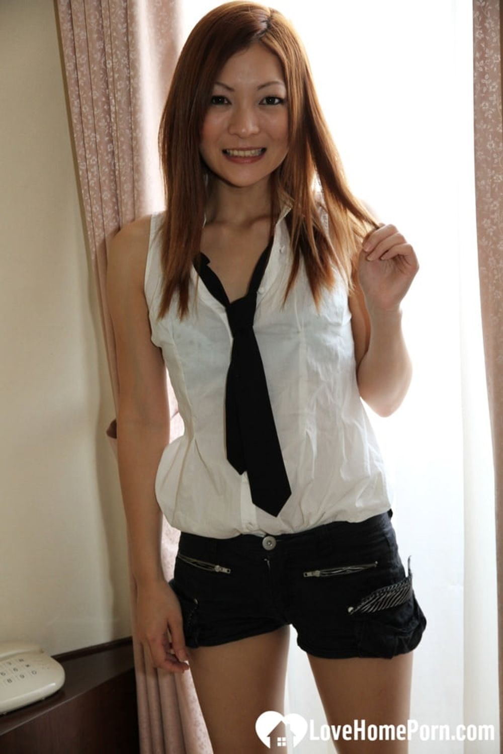 Hot Asian schoolgirl reveals her love tunnel #53