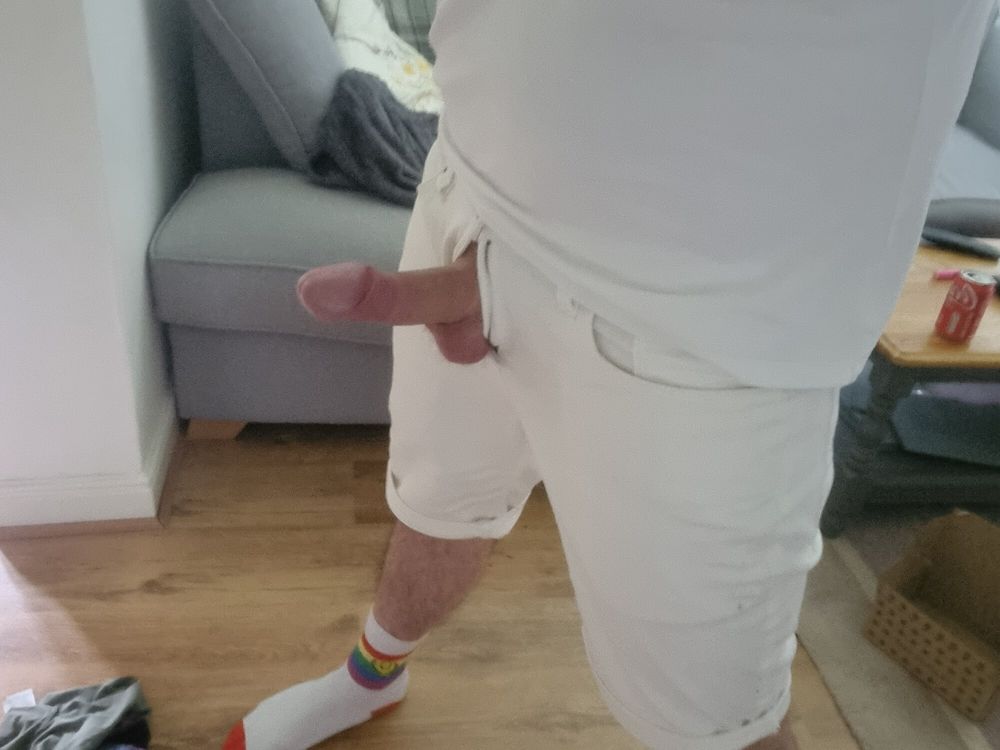 Big, white cock. White shorts  #5