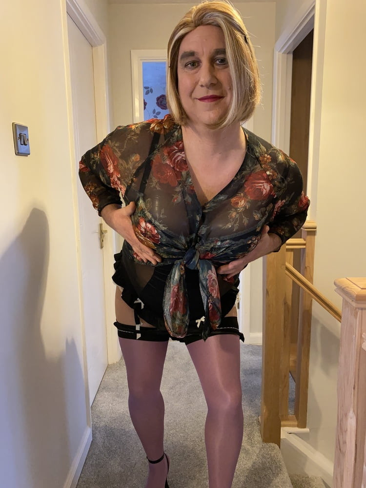 Purple stockings and lingerie #7