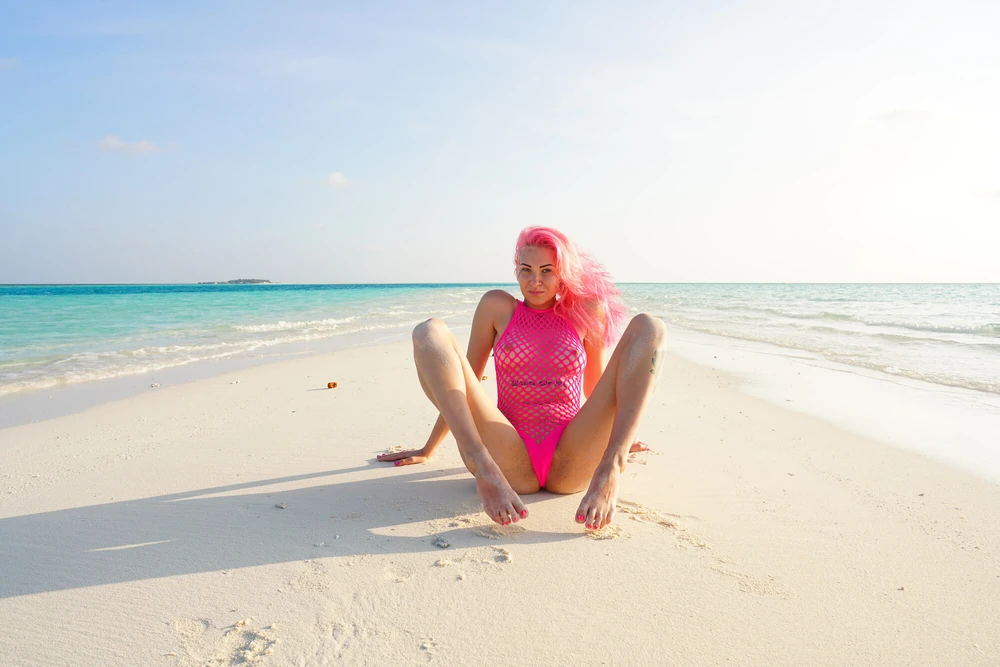 Vicky on the beach