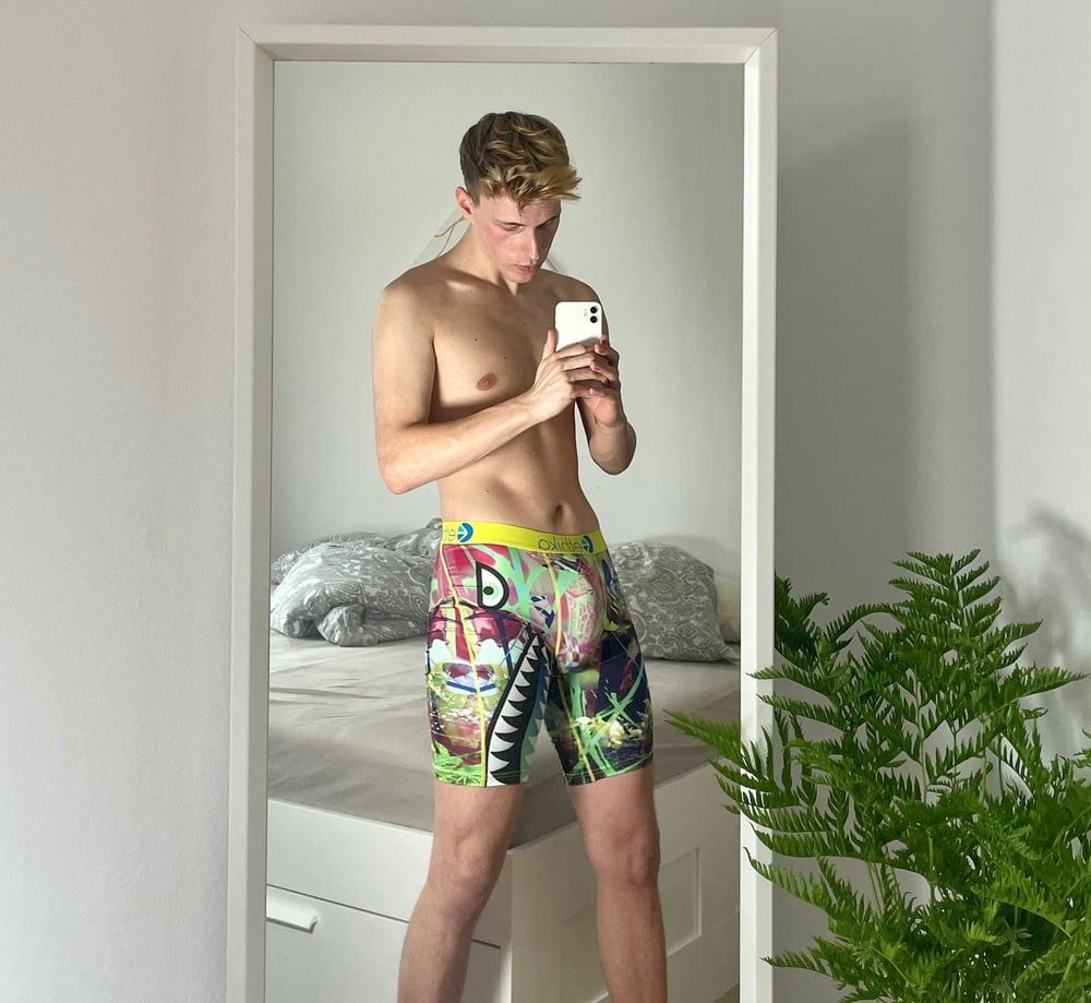 Young blond gay boy