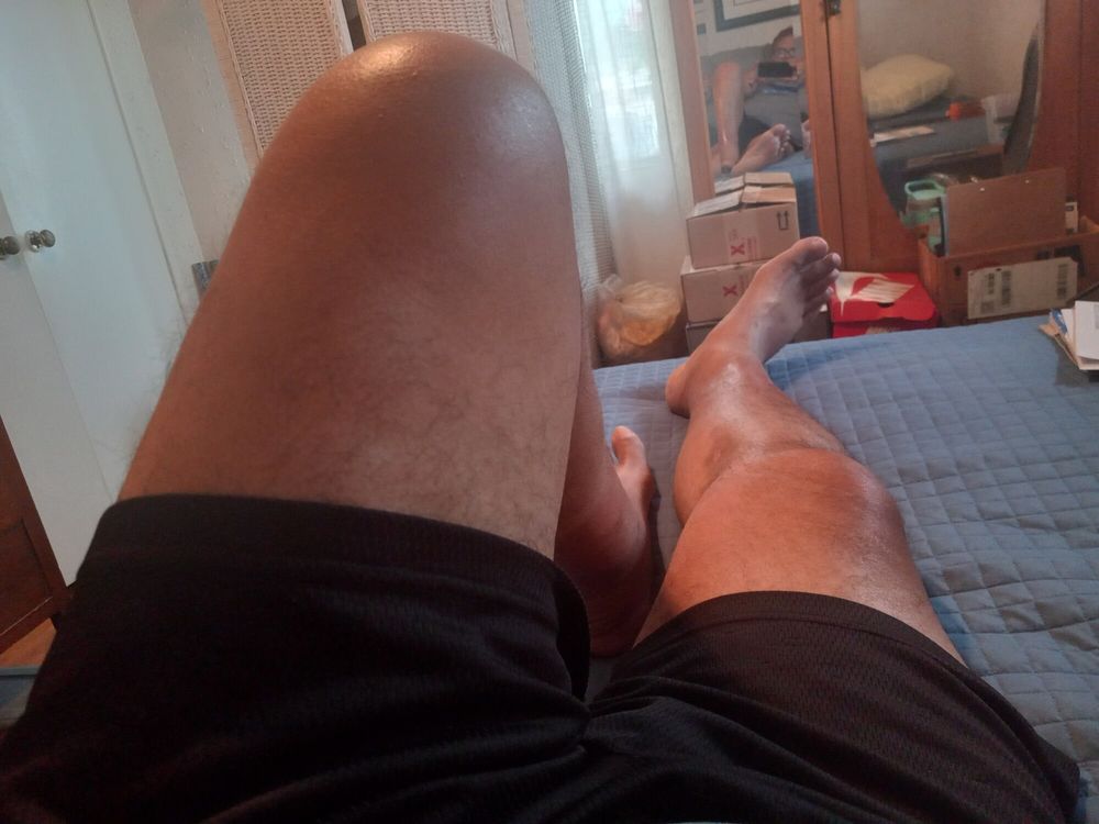 Circumcised cock relaxing