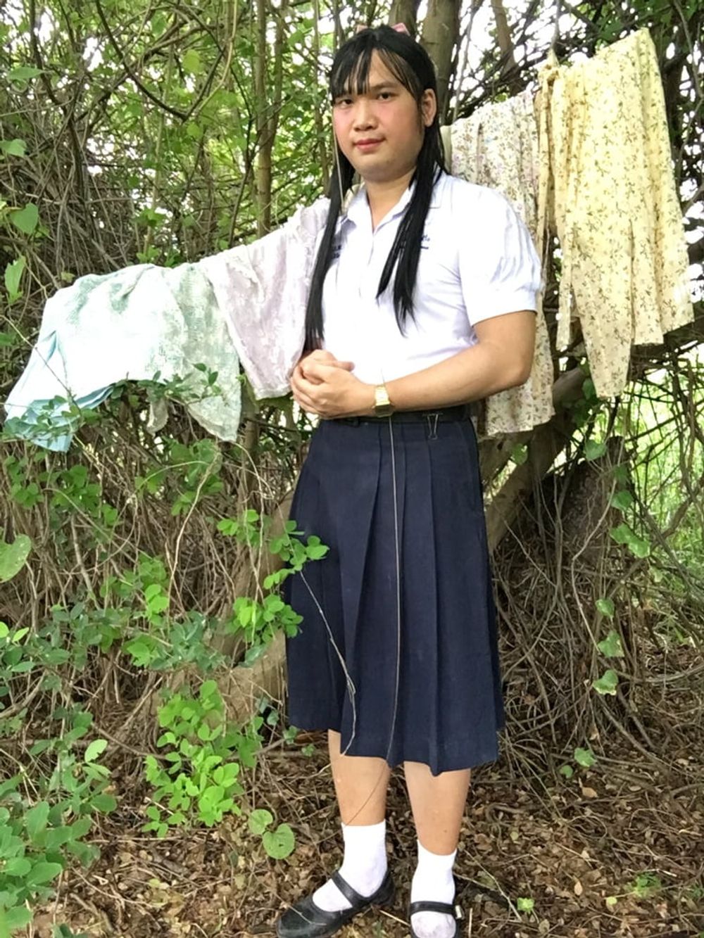 Outdoor student ladyboy solo #17