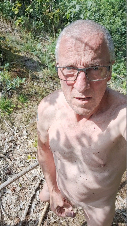GRANDPA EXHIBITIONIST PUBLIC WOODS CRUISING CUMSHOT  #27