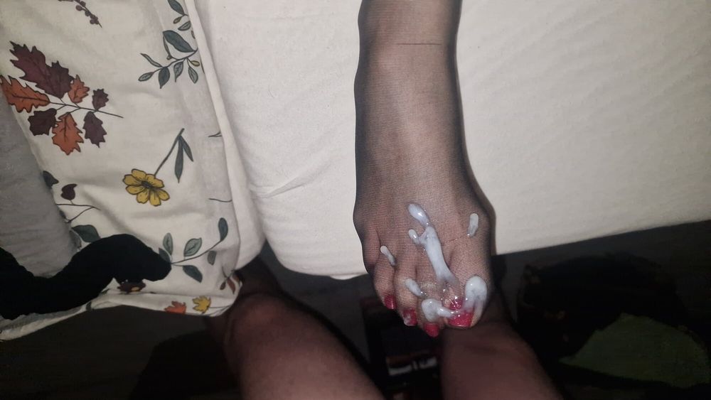 Semen on wife&#039;s feet all the time #26