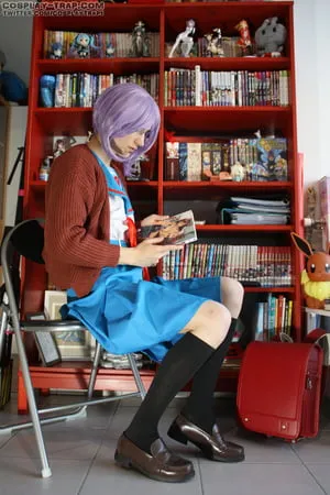 crossdress cosplay nagato found a special book         