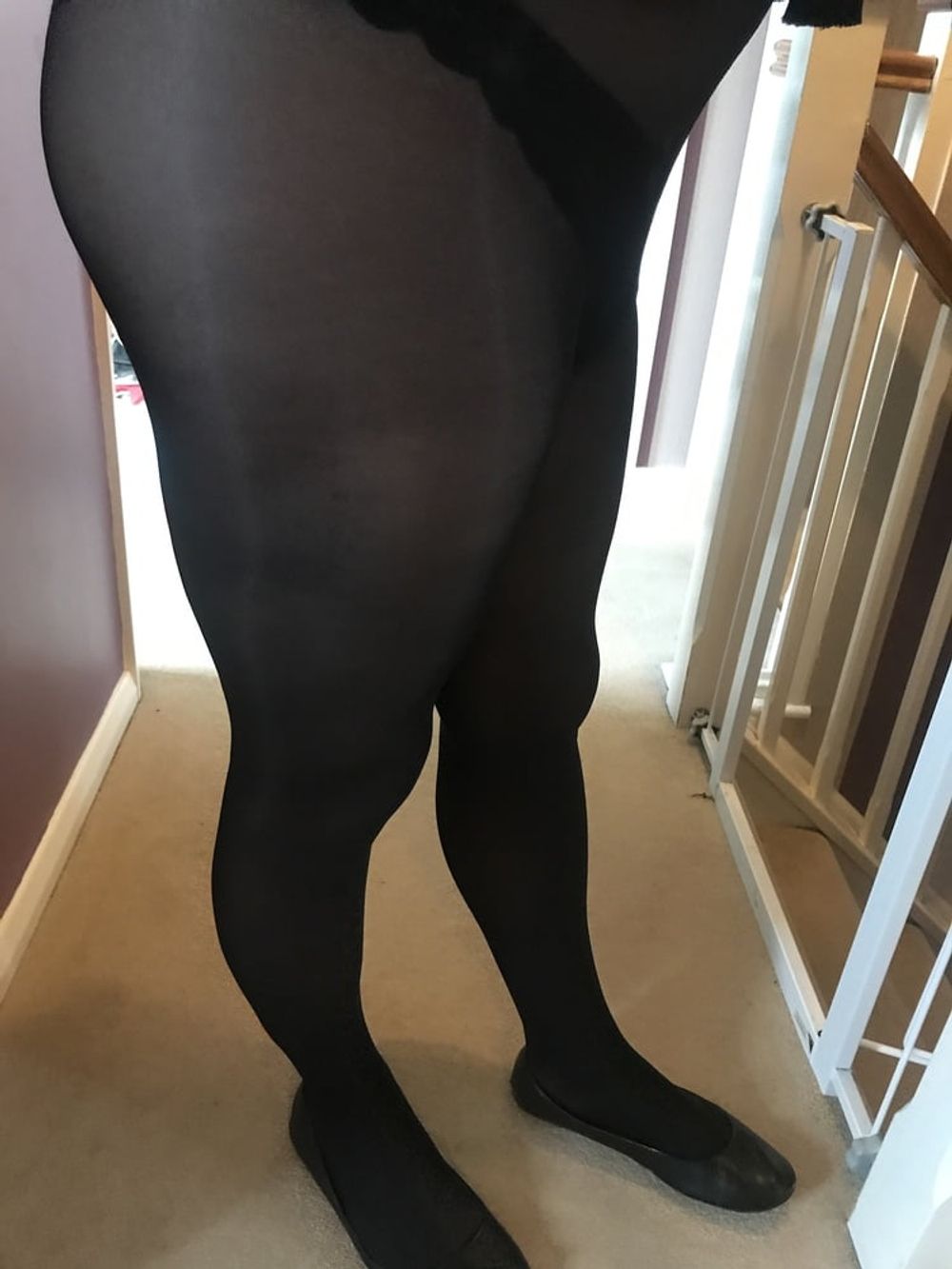 My arse in sexy black pantyhose #19