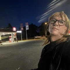 Blondie out and about