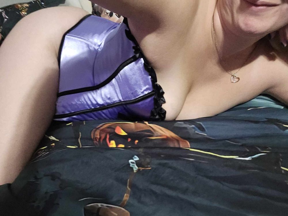 Purple Satin Corset - Mama_Foxx94 #7