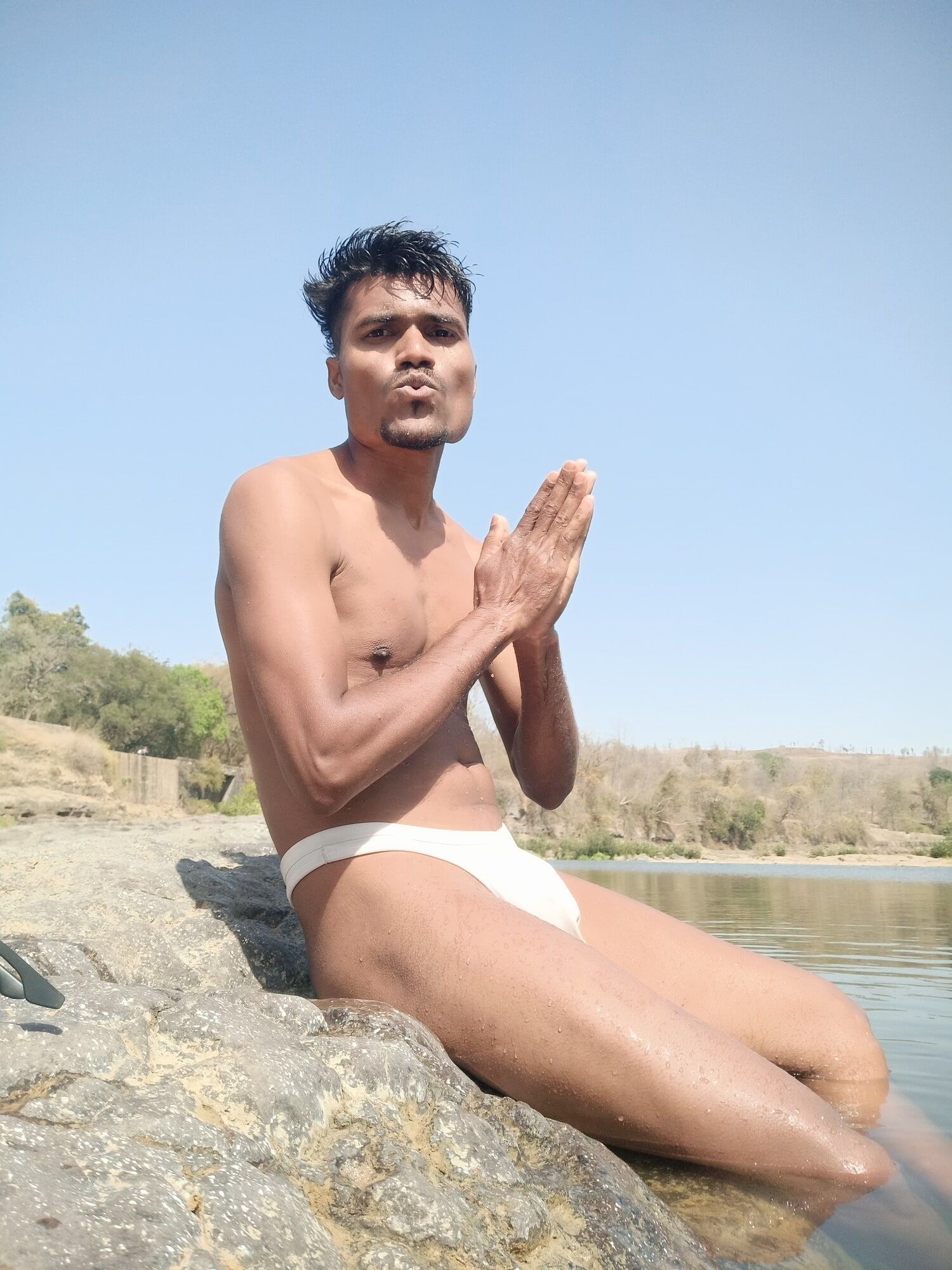 Sanju gamit on river advanture hot and sexy looking in man  #50