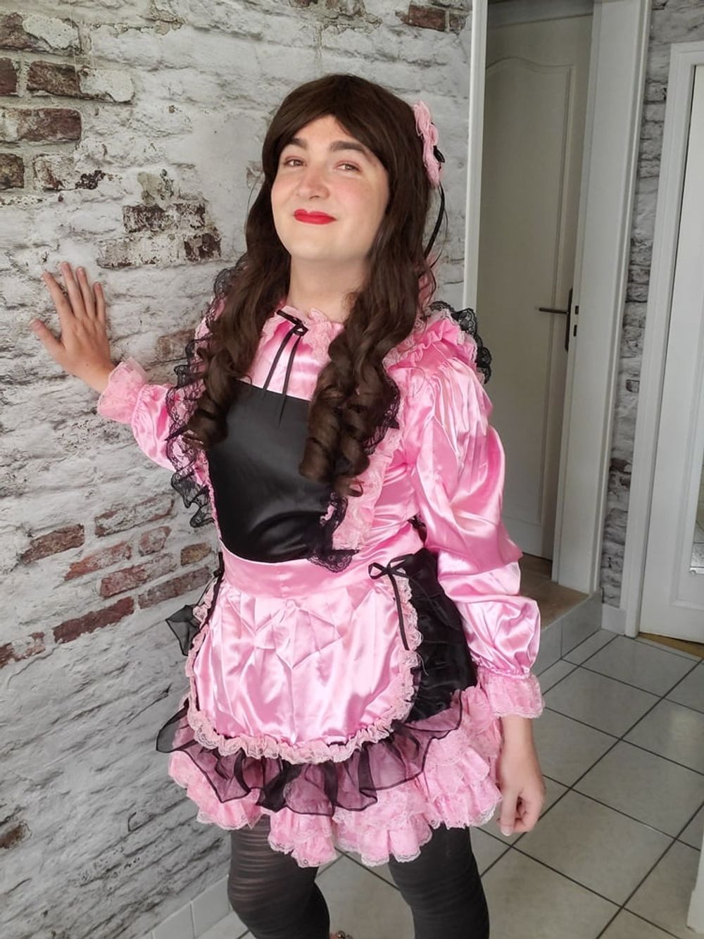 Sissy Pink &amp; Black Dress 