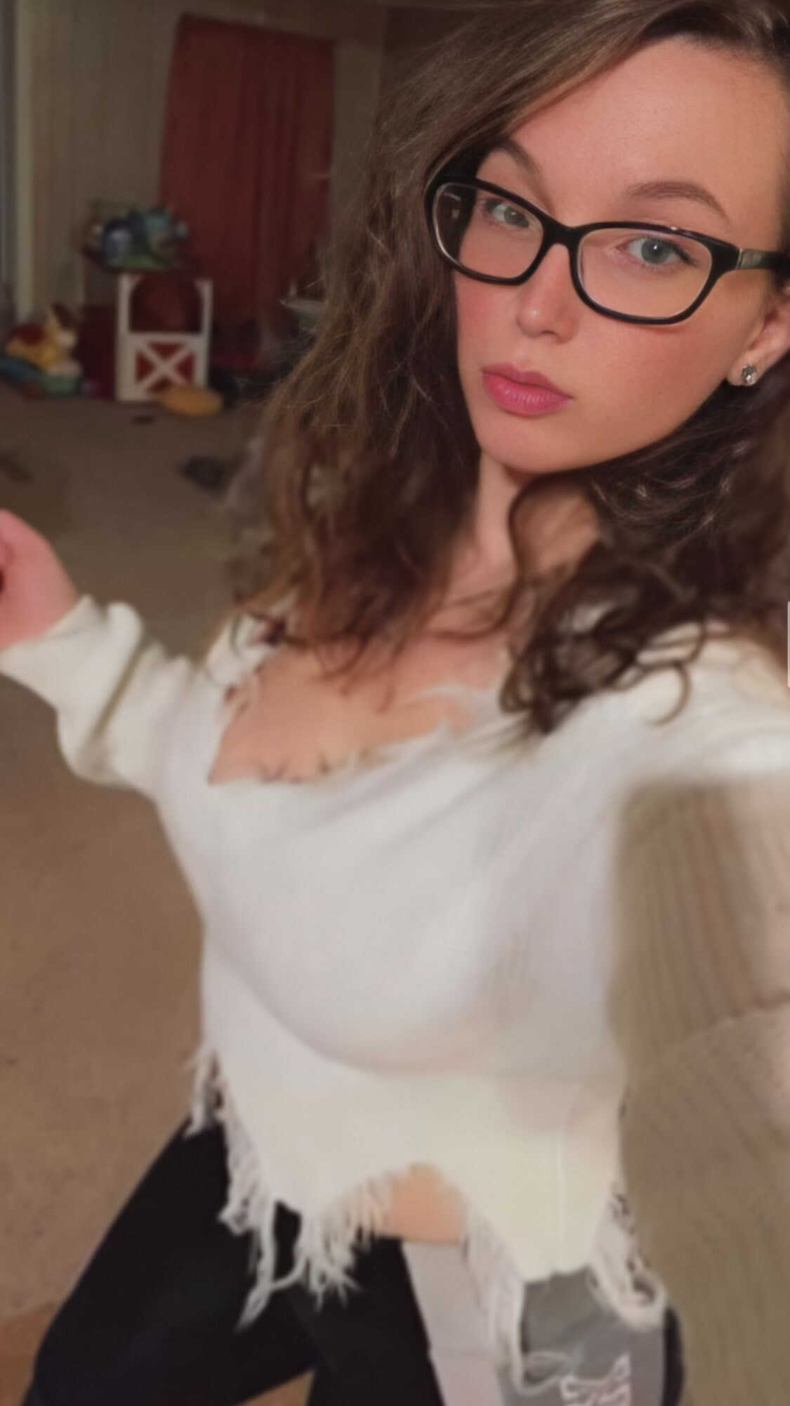 My 38f mistress made me fuck myself in white sweaters. I did
