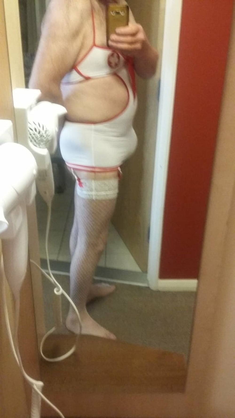 Sissy in lingerie in hotel room #15