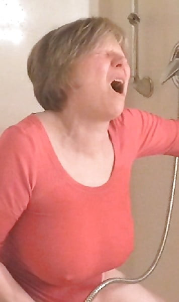GILF masturbates in wet t-shirt #41