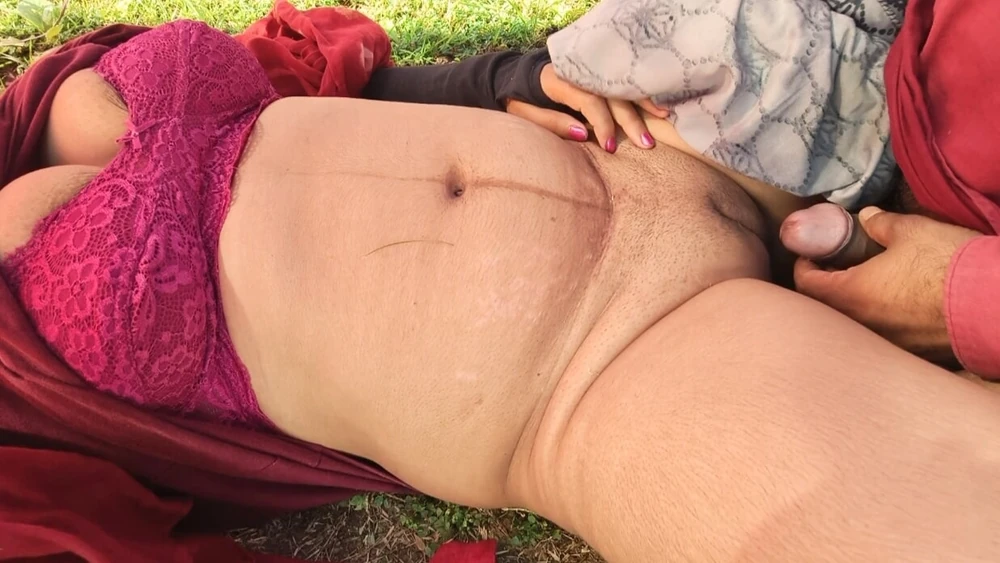 Indian Aunty Fucked Hard by His Friend in Jungle Outdoor Hin #27