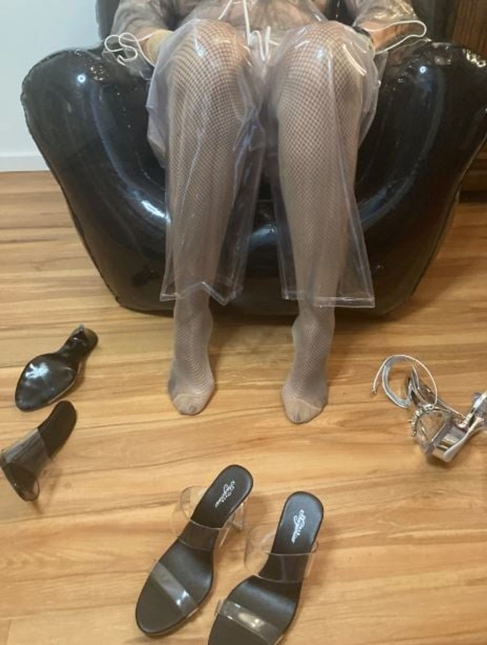 Clear High Heels and Clear PVC Fetish #20