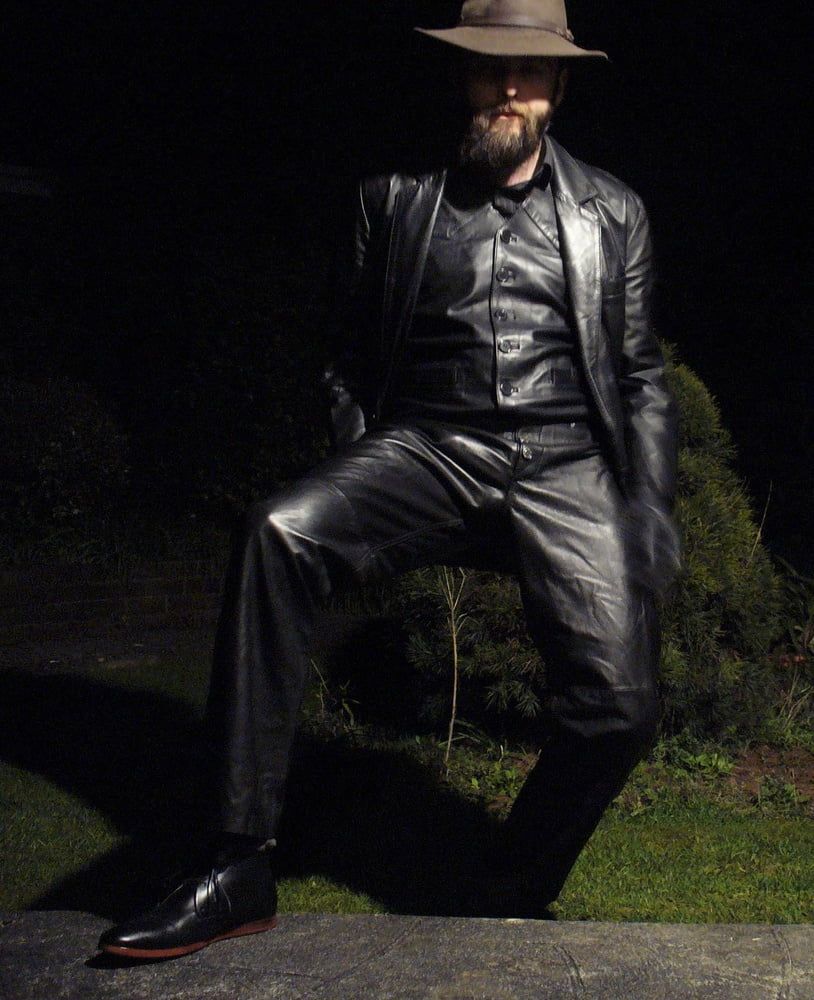 Leather Master outdoors at night #18