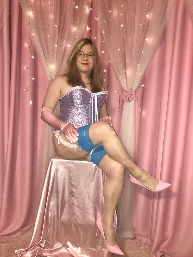 Joanie - Pink and Blue Corset #14