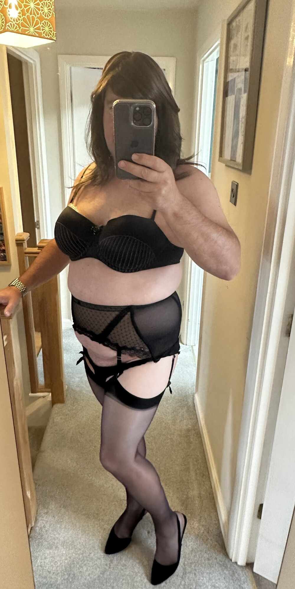 Sexy Sissy Crossdresser wearing underwear of Black Stockings #10