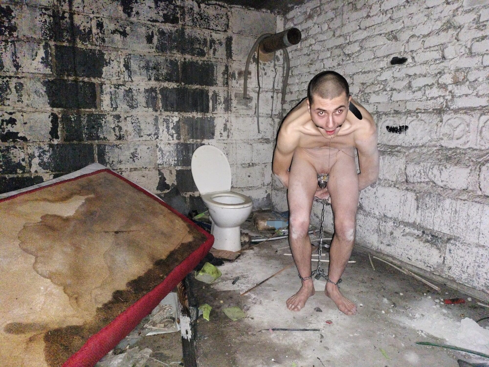 Young GAY slave in abandoned place 3 #9