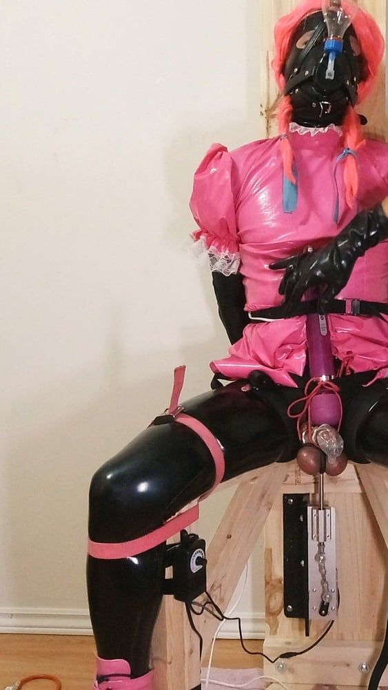 fed my own cum strapped to fucking machine chair in chastity #31