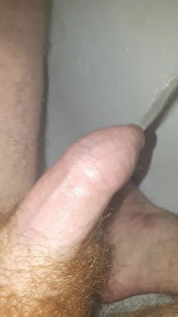 Close up cock starting to have a pee