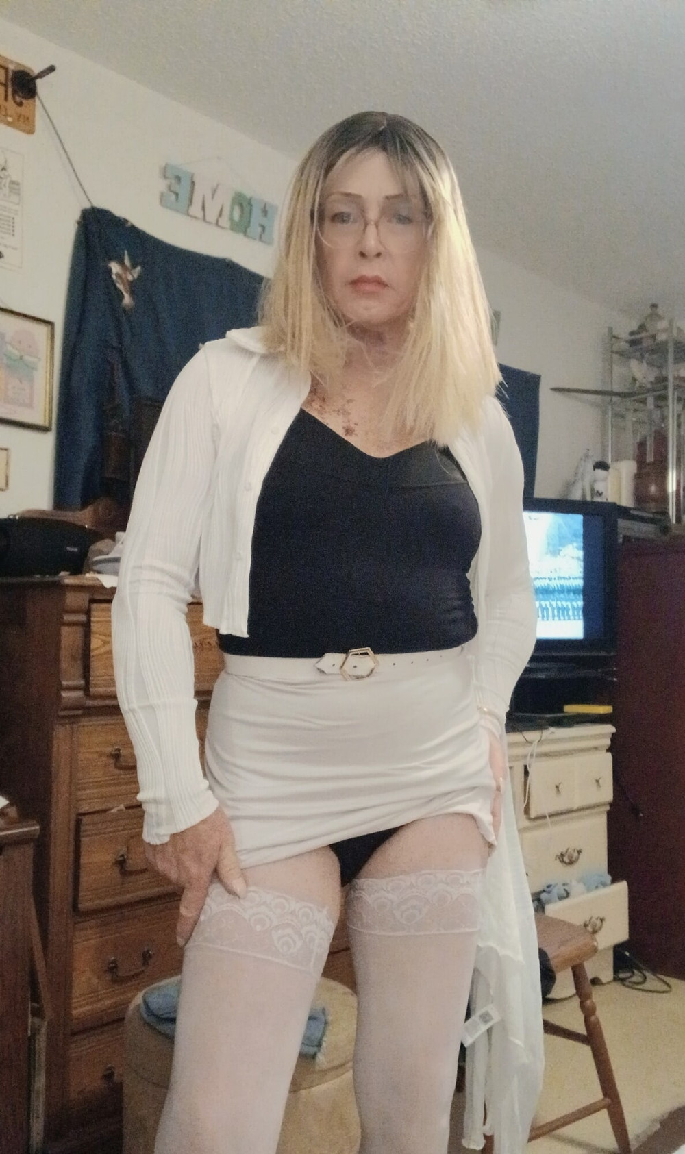 Lisa B. In a white skirt #14