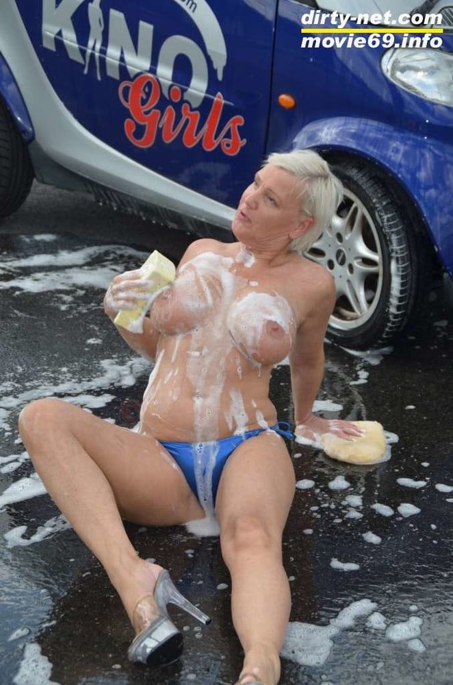 Jill Summer at the carwash in a bikini and topless #41