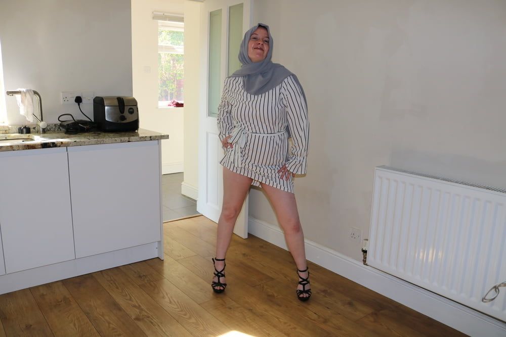 British wife in Hijab Abaya and Heels #36