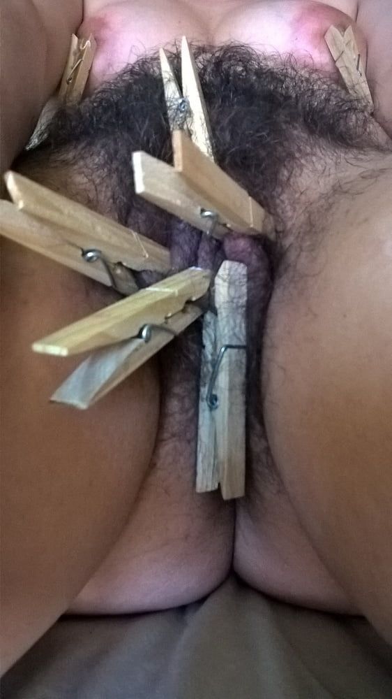 Hairy JoyTwoSex - Playing With Clothespins #6