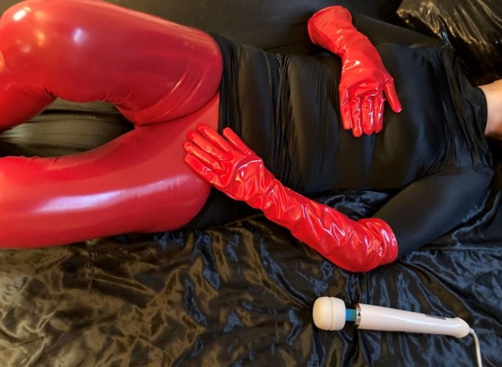 Red Leggings, Red Gloves, Red Heels #15