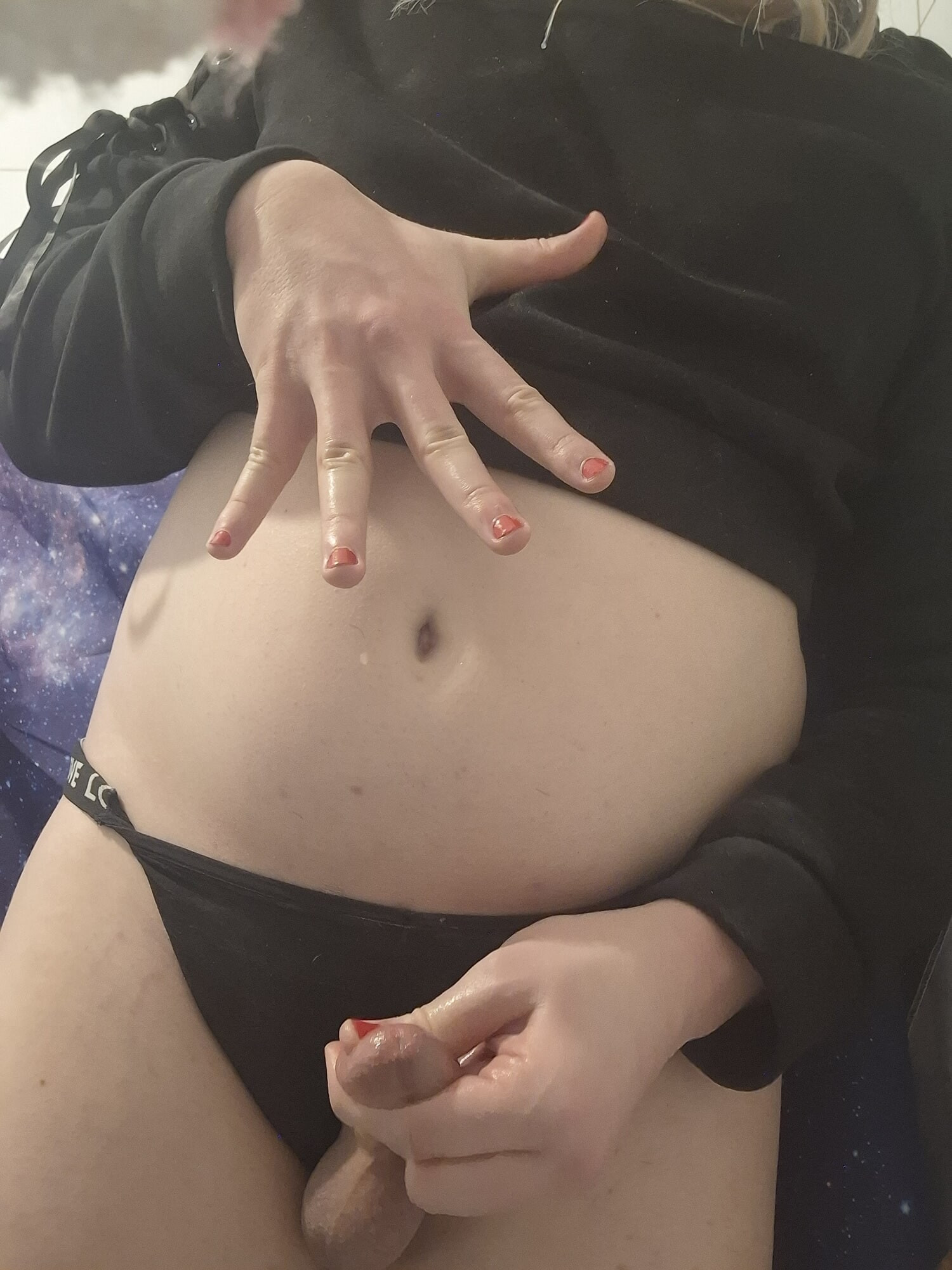 I painted my nails red. 💅 #35