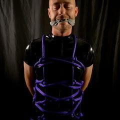Tied up Rubber gimp 
