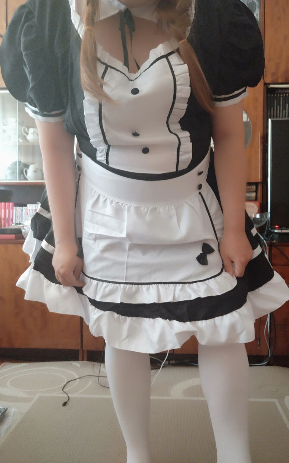 Sissy maid Aleksa dressing and undressing #20