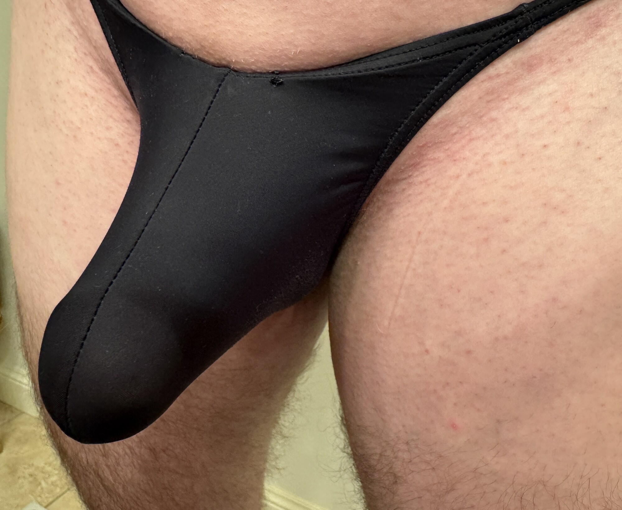 Cock in Black G String